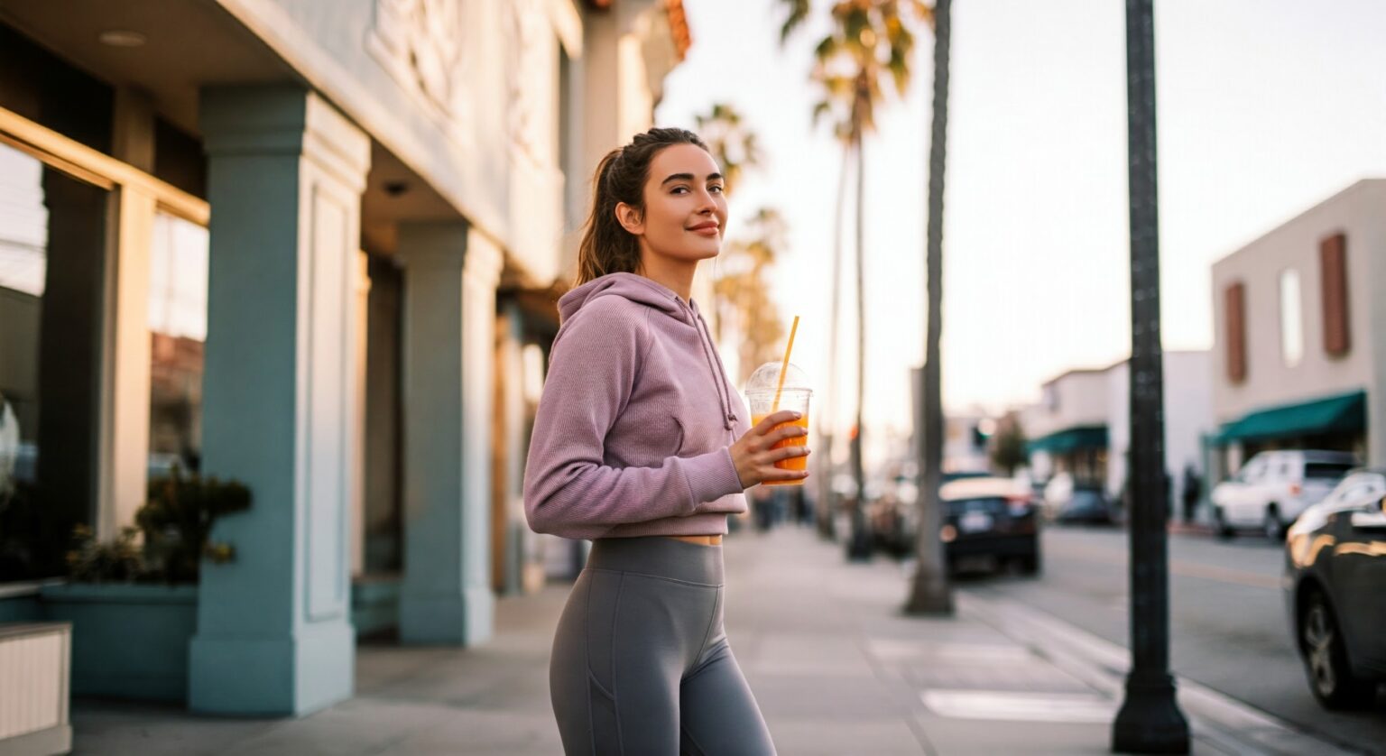 Woman doing Morning Walks and regulating Circadian Rhythm.