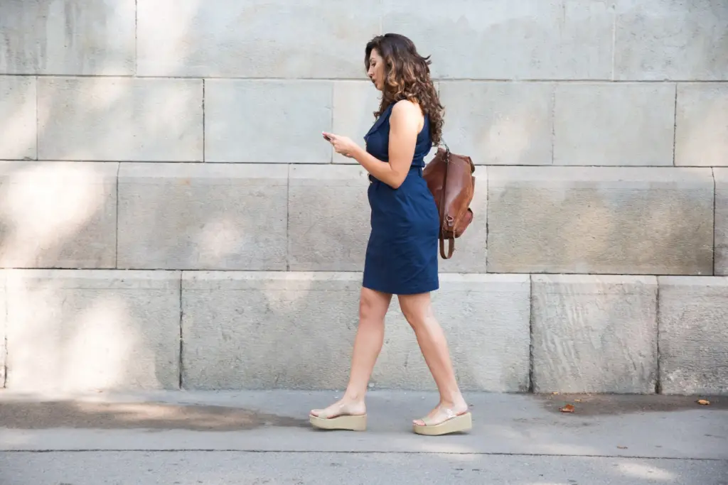 Woman Best time to walk for mental clarity.