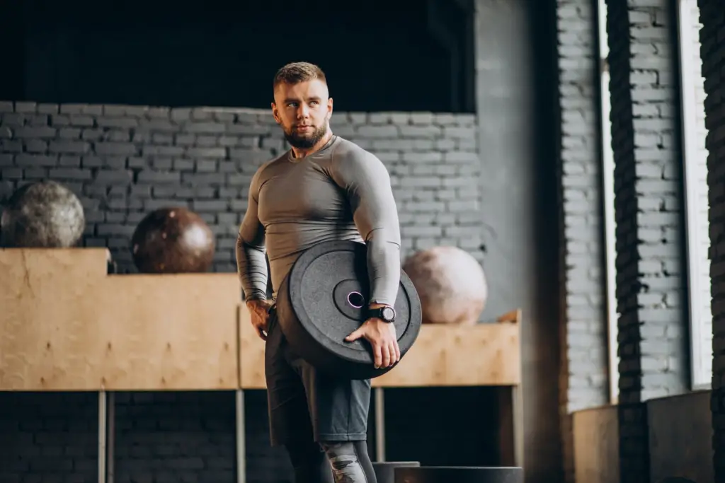 A man doing Heavy vs Light Weights.