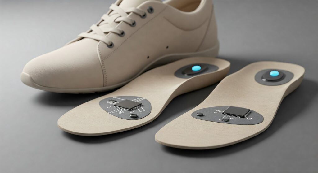 This image shows the new walking technology smart insoles.