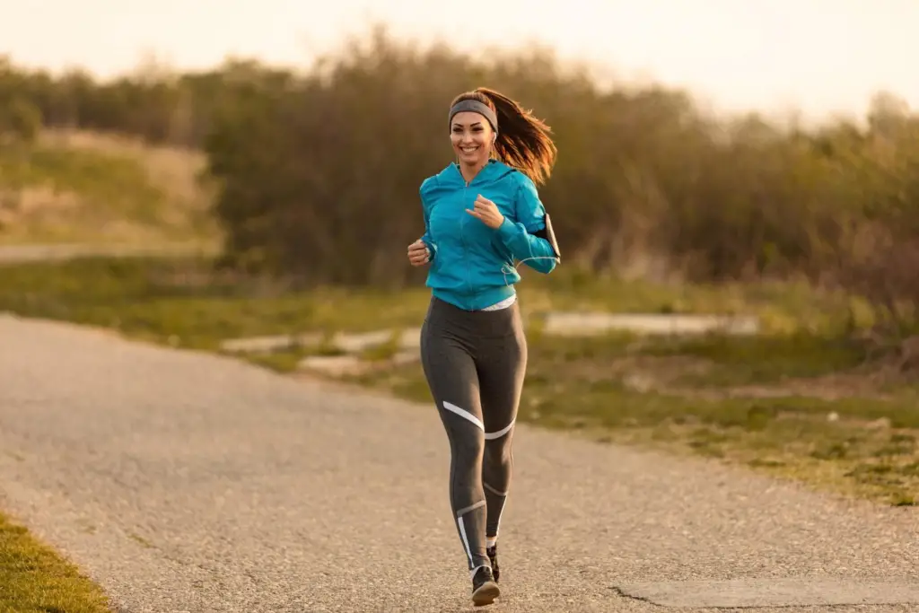 Woman walking marathon instead of running.