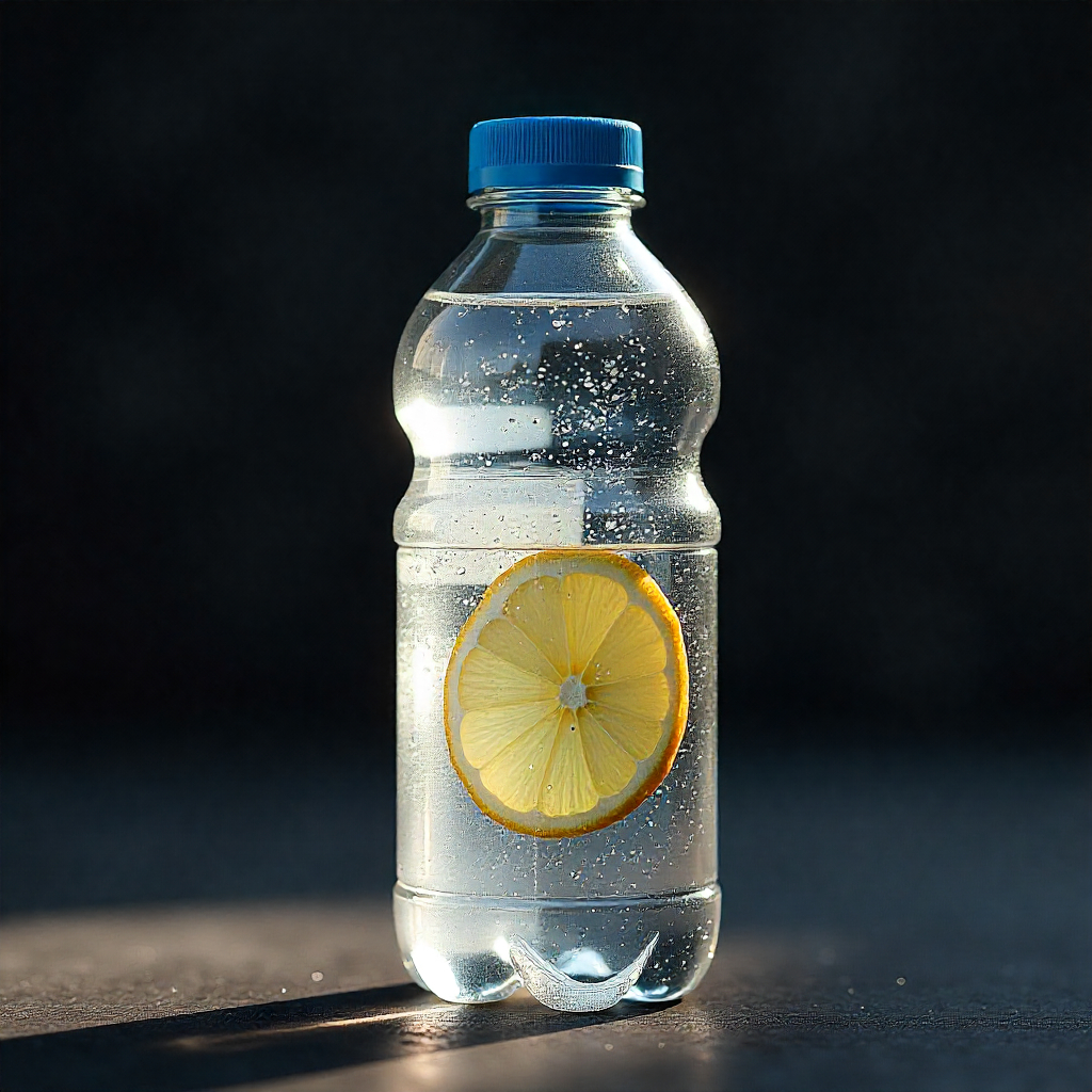 This image shows the water bottle of hydration water for a faster muscle recovery.